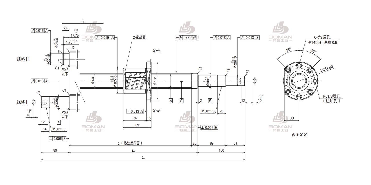 W4007SA-1Z-C5Z5-FA标准滚珠丝杠